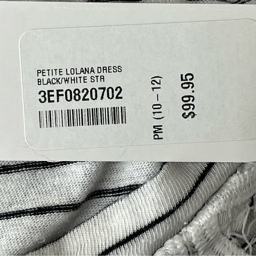 SOFT SURROUNDINGS NWT LOLANA DRESS BLACK WHITE PETITE MEDIUM - Picture 7 of 11